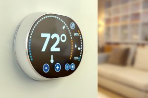 smart-thermostat-installed-in-home