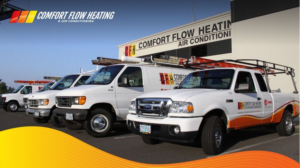 Comfort Flow office and trucks.